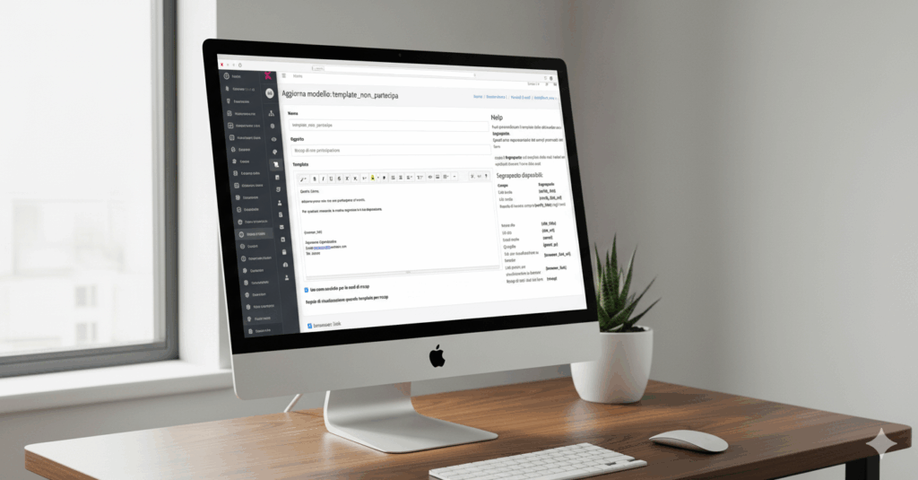 Dashboard del lavoro di sviluppo piattaforma personalizzata gestione eventi fisici e remoti