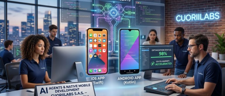 Sviluppo app mobile native iOS Swift e Android Kotlin assistito da agenti di codifica AI. Consulenza ICT Cuoriilabs per l'accelerazione dello sviluppo e ottimizzazione delle prestazioni.